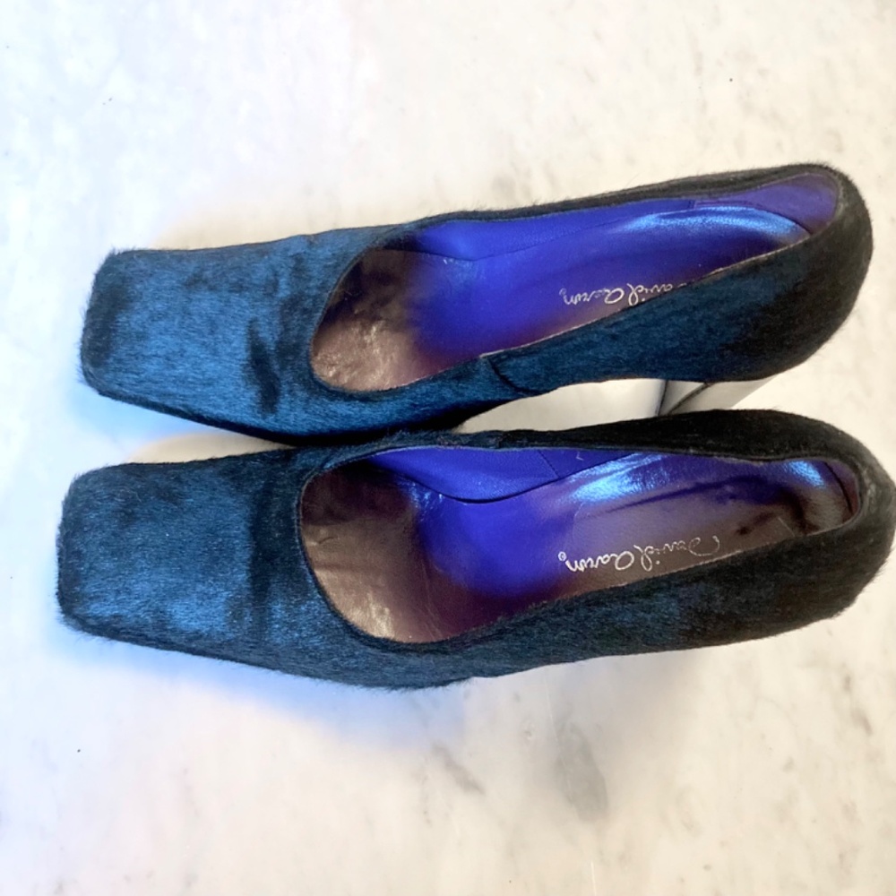 Vintage David Aaron Pony Hair Pumps - size 9 (Vero Cuoio) - Picture 4 of 16